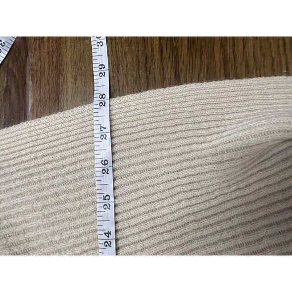 Loft Womens O/S Vest Cardigan Top Open Tan Knit Sleeveless Tank Ribbed - Picture 6 of 8